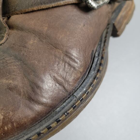 AS.98 Boho Biker Ankle Boots Italian Zipper Bootie Size 38 US 7.5-8 FLAWS READ - Picture 5 of 12